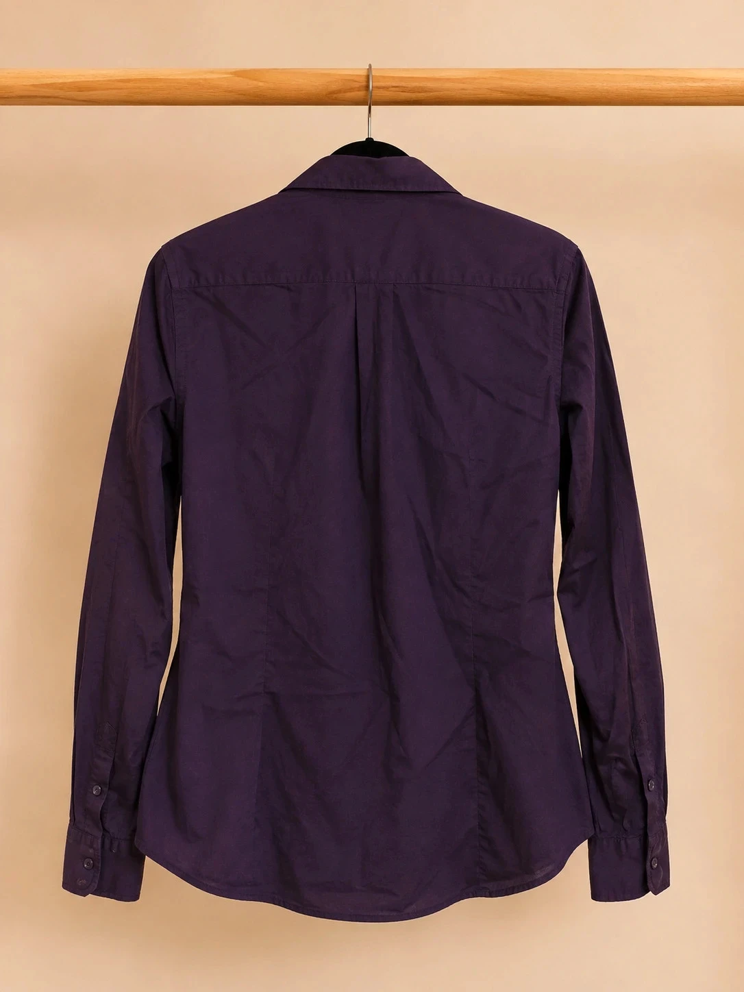H&M paars pruim kleurige wijdvallende blouse met lange mouwen T44 – photo 2
